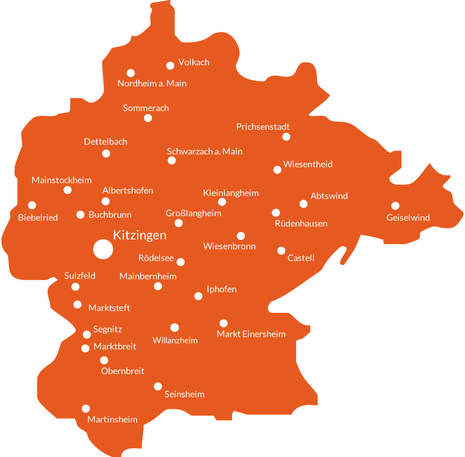 Landkreis Kitzingen Karte